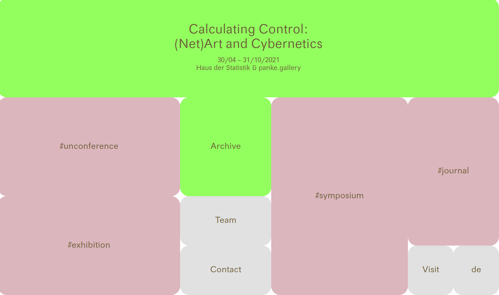 Calculating Control website screenshot