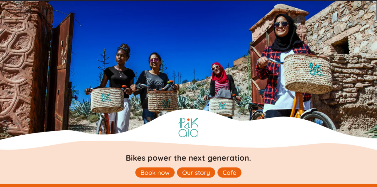 Screenshot of the Pikala website